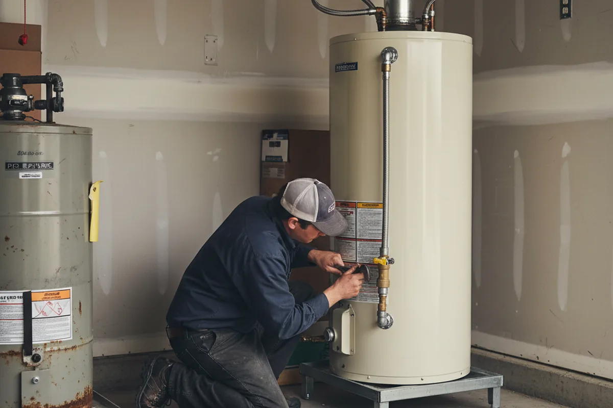 Water heater and shutoff valve replacement in Union Hall